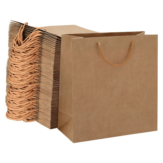 Bulk Retail Kraft Brown Paper Bags 100pcs 32x15x34cm