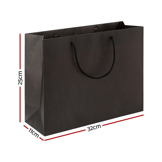 Bulk Retail Kraft Black Paper Bags 50pcs 32x15x34cm